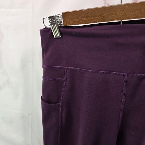Zyia Leggings Womens 6 8 Purple Crop Capri High Rise Light N Tight Pockets - Picture 2 of 10